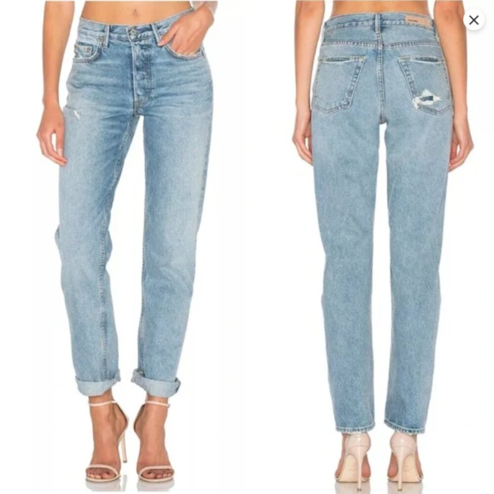 GRLFRND Helena Light Blue Straight Leg Jeans